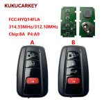 For Toyota 2+1/3+1Buttons RAV4 2021-2025 Smart Keyless Remote Key Fob Board 231451-3450 HYQ14FLA 314.35MHz / 312.10MHz chip：8A P4:A9